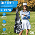 thumbnail image 3 of GRACE & KEDY Magnetic Golf Towel for Clubs - Ultimate Gear Solution, Super Absorbent, Scratch-Free Cleaning - Set of 2-16"x20" with Powerful Magnetic Attachment and 380 GSM Thickness (Black), 3 of 7