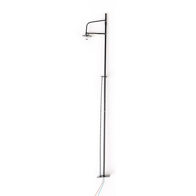 Bearachild Modelo de tren, farola con escalera, decoraciones de paisaje, luz LED de vía férrea, manualidades de un solo cabezal, lámpara de pista, Artesanía Negro (Escala 1:50) Bearachild HA064509-02