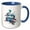 Blue/White, variant on 3drose, Chinese Cloud Dragon Mythical Rain Maker Creature, 11oz Two-tone Green Mug