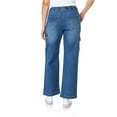 thumbnail image 2 of WallFlower Women's Tomboy Relaxed Cargo Denim Mid-Rise Insta Stretch Juniors Jeans, 2 of 3