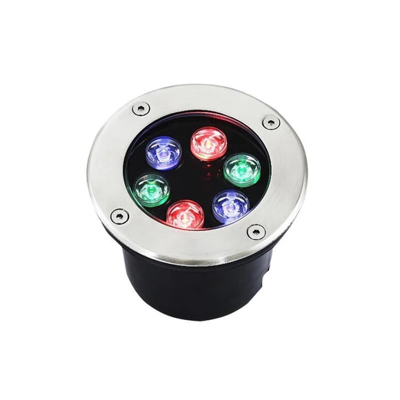 Luminario Led Empotrable Exterior Acero Inox RGB 6W Boomer