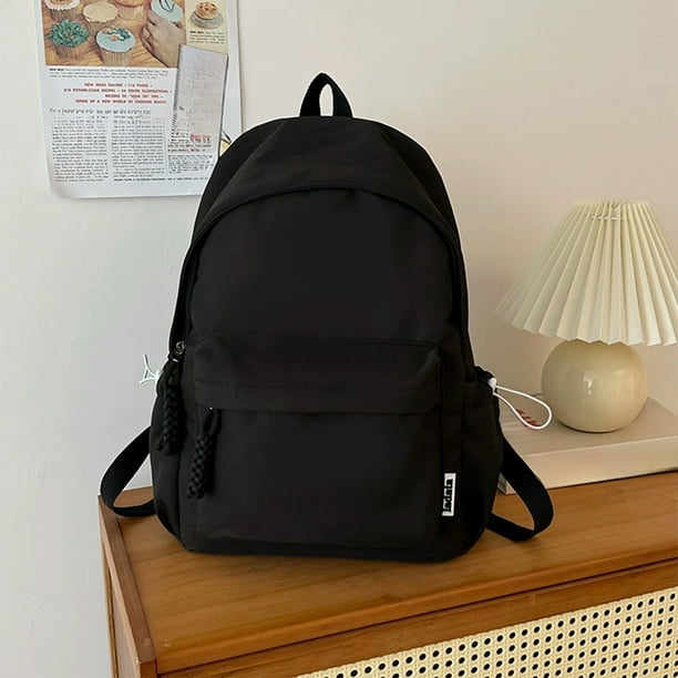 Organizadores de armario y almacenamiento, mochila de gran capacidad para estudiantes de secundaria y universitarios, mochila de estilo universitario simple y versátil para mujer, mochila de nailon co