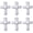White, variant on Vjnyvs 6pcs Foil Cross Balloon Religious Cross Balloons Large Memorial Balloon Communion Party Balloon Baptism Decoration