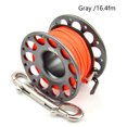 thumbnail image 2 of Mantenga el carrete de buceo carrete de carrete portátil de color sólido poliéster carretes de cuerda de freedivismo Pesca de pesca bajo el agua con gancho de doble extremo gris 30m Sweethay OD003289-09, 2 of 7