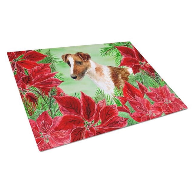 Carolines Treasures CK1296LCB Smooth Fox Terrier Planche à Découper en Verre, Grande