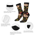 thumbnail image 3 of Yiaed Owl And Leaves Print Great elasticity Crew Socks Sports socks for Men and Women, 3 of 5