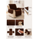 thumbnail image 5 of Protector Cubre Sala Lunics, 3 Pzs., 2 Vistas Capitonado Chocolate/Beige, 5 of 5