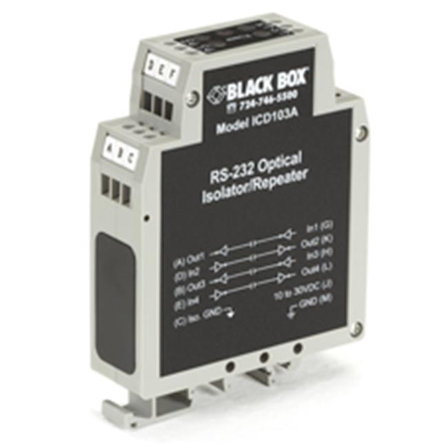 Black Box Network Services ICD103A Din Rail Repeaters with Opto