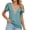 Green, variant on JeashCHAT Women's T shirts Women's V- Neck Recreational Short Sleeve Tops