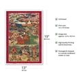thumbnail image 2 of Arhat Abheda - Original Disciple of Buddha - Vintage Tibetan Thangka Buddhist Painting c.1800s - Master Art Print (Unframed) 13in x 19in, 2 of 4