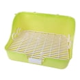 thumbnail image 4 of Caja de arena para conejos, orinal de interior, entrenador, esquina, ropa de cama para mascotas pequeñas, caja de arena para amarillo, 4 of 9