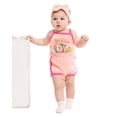 thumbnail image 3 of Hello Kitty and Friends Baby Girls Sleeveless Graphic Romper with Matching Bow Headband, Sizes 0/3M-24M, 3 of 7