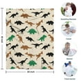 thumbnail image 4 of Beige Cartoon Dinosaurs Silhouettes Pattern Blanket,Comfortable Soft Flannel Throw Blanket,All Season,Warm Lightweight Blankets for Sofa Bed Couch Living Room Chair,30"x40", 4 of 4