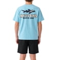 thumbnail image 2 of Maui and Sons Movin T-Shirt for Boys, Classic Steel Blue Short Sleeve Crew Neck Graphic Tee Inspired by California Surf Culture & Designed for Everyday Comfort, 2 of 5