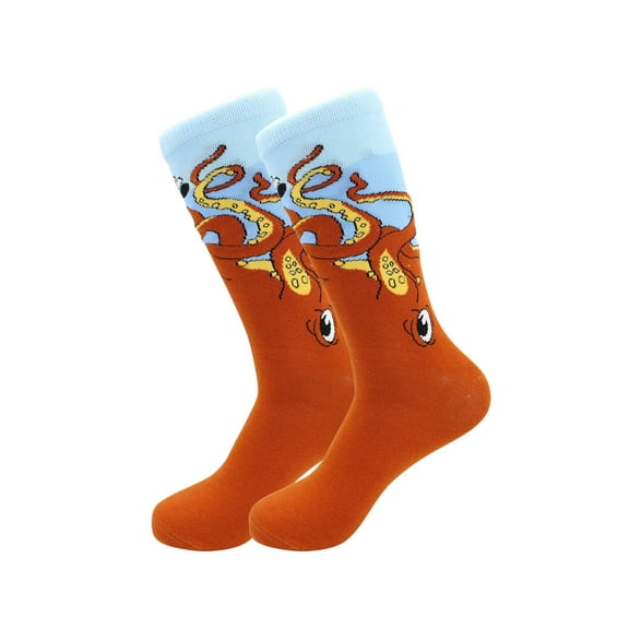 Sick Socks - Octopus (Orange) - Trippy Animal Dress Socks