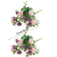thumbnail image 3 of Wooowa 2 Bouquets of Mini Artificial Rose Bundles - 15-Head Fake Flower Arrangements, Ideal for Home & Party Decor, 3 of 6