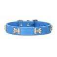 thumbnail image 2 of Methold Collar de perro elegante con hebillas ajustables y collar de perro con forma de hueso fácil de limpiar para perro Suministros para perros azul S, 2 of 6
