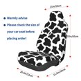 thumbnail image 2 of Picia Cow Print Black White Print Waterproof Sweating Car Seat Cover for Post Gym Workout, Running, Beach and Hiking, Universal Fit Anti-Slip Bucket Seat Protector, 2 of 5
