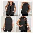 thumbnail image 2 of Womens Puffer Vest Sleeveless Puffy Vests for Women Collar Jacket Zipper Coat with Pockets, 2 of 6