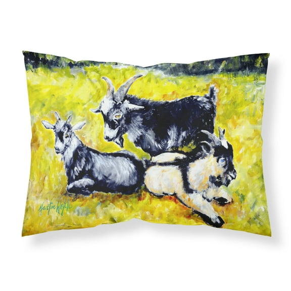 Carolines Treasures MW1266PILLOWCASE Three Goats Fabric Standard Pillowcase Standard multicolor
