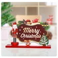 thumbnail image 2 of Mesa De Madera De Feliz Navidad, Muñeco De Nieve, Papá Noel, Cartel De Mesa, Cartel De Alegría De Navidad Para La Cena De Fiesta De Navidad De Invierno Speravity HA041707-01, 2 of 6