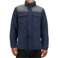 thumbnail image 3 of Men's Heavyweight Water And Wind Resistant Removable Hood Insulated Jacket (Navy, 2XL), 3 of 5