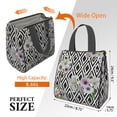 thumbnail image 3 of Pioneer Flower Floral Print Pattern Insulated Lunch Bag for Women & Adults,Large Portable Soft Cooler Lunch Bag,Thermal Food Storage Tote with Pearl Cotton,8.66L,8.75x5.75x9.5 Inch, 3 of 6