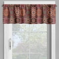 thumbnail image 2 of Ambesonne Moroccan Window Valance, Vintage Ottoman Tile, 54" X 18", Green Vermilion Ruby, 2 of 5