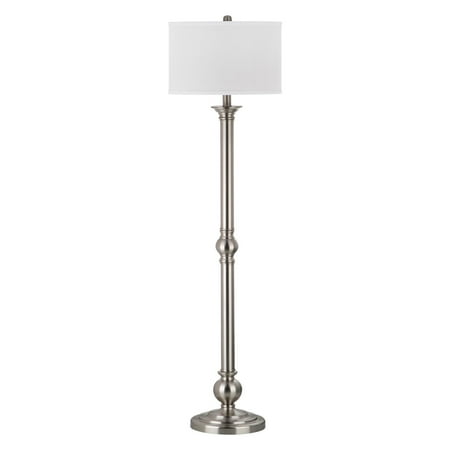 - Safavieh Theo Floor Lamp with CFL Bulb, Nickel