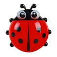 thumbnail image 2 of Cute Ladybug Toothbrush Holder with Strong Suction Cups No Drill Bathroom Organizer for Countertop Mirror Sink Holds Multiple Brushes and Toothpaste Easy Install, 2 of 3