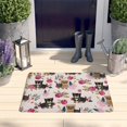 thumbnail image 2 of Yorkie and Pioneer Flower Flannel Non Slip Door Rugs,Washable Door Mats Indoor,Decorative Door Mats,Dirt-Resistant and Absorbent Doormat for Entrance,Bedroom,Kitchen,Bathroom,31.5x17in(80x43cm), 2 of 4