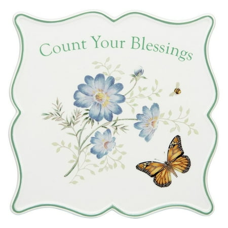 Lenox Butterfly Meadow Sentiment Trivet Count Your Blessings