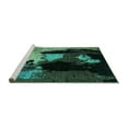 thumbnail image 2 of Ahgly Company Machine Washable Indoor Rectangle Abstract Turquoise Blue Modern Area Rugs, 8' x 12', 2 of 4