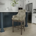 thumbnail image 4 of Hillsdale Creekside 29.75" Faux Leather & Wood Bar Stool in Taupe/Smoke Brown, 4 of 13