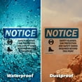 thumbnail image 6 of (2 Pack) Safety Glasses Ear Protection OSHA Notice Sign 14 Inch X 10 Inch Indoor / Outdoor Rust-Free Aluminum Metal Signs for Workplace, Workshop, and Construction Site, Made in the USA, 6 of 8