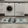 thumbnail image 2 of Multifunctional Long Strip Money Rugs 100 Dollar Bill Series Non-Slip Backed Mat Money Doormat, Kitchen Mats Set of 2 (17" X 47"+17" X 30"), 2 of 6