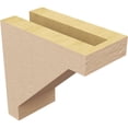 thumbnail image 5 of 3"W x 6"D x 6"H Classic Burlington Rough Cedar Woodgrain TimberThane Corbel, Primed Tan, 5 of 6