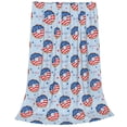 thumbnail image 2 of Rateoe Donut with the USA Fag Print Fuzzy Fleece Throw Blanket Extra Large,Super Soft,Fluffy and Warm Blankets for Couch,Bed,All Season Use (60"x50"), 2 of 8