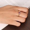 thumbnail image 3 of Earth Gems Jewelry Amethyst Ring Sterling Silver Ring Statement Rings Birthstone Rings Engagement Rings for Women, 3 of 6