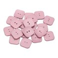 thumbnail image 1 of Uxcell 20 piezas de botón de costura de 30 mm (1-3/16") 2 agujeros botón cuadrado de resina accesorios de reemplazo para ropa manualidades decoración, rosa, 1 of 7