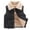 Black, variant on Toddler Boys Girls Vest Fuzzy Sleeveless Coat Outerwear Unisex Kids Classic Pockets Waistcoat
