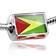 NEONBLOND Bead Guyana Flag Charm Fits All European Bracelets
