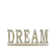 thumbnail image 1 of Urban Trends Collection 46038 Wood Alphabet Decor Dream on Base, Washed Tan, 1 of 1