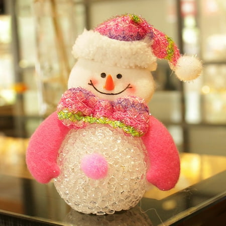 

BTJX Christmas decoration Christmas Decorations LED Light With Children Crystal Snowman Pendant