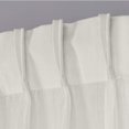 thumbnail image 3 of AIR-Belgian Textured Linen Look Jacquard Sheer Window Curtain Panel Pair with Pinch Pleat Top, Snowflake, 50x96, 3 of 4