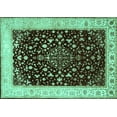 thumbnail image 1 of Ahgly Company Indoor Rectangle Persian Turquoise Blue Traditional Area Rugs, 8' x 10', 1 of 4