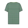 thumbnail image 2 of Camiseta de Manga Corta para las Mujeres con Cuello en V de Impresión de Rayas con Botón, Blusa Casual para el Hogar Y Diario, 2 of 5