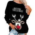thumbnail image 6 of Women's Christmas Sweatshirts Fall Winter Round Neck Shirts Fashion Christmas Funny Printed Blouses Long Sleeve Sweaters Casual Xmas Holiday Pullover Tops, 6 of 6