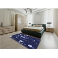 thumbnail image 4 of Ahgly Company Indoor Rectangle Patterned Night Blue Area Rugs, 6' x 9', 4 of 6