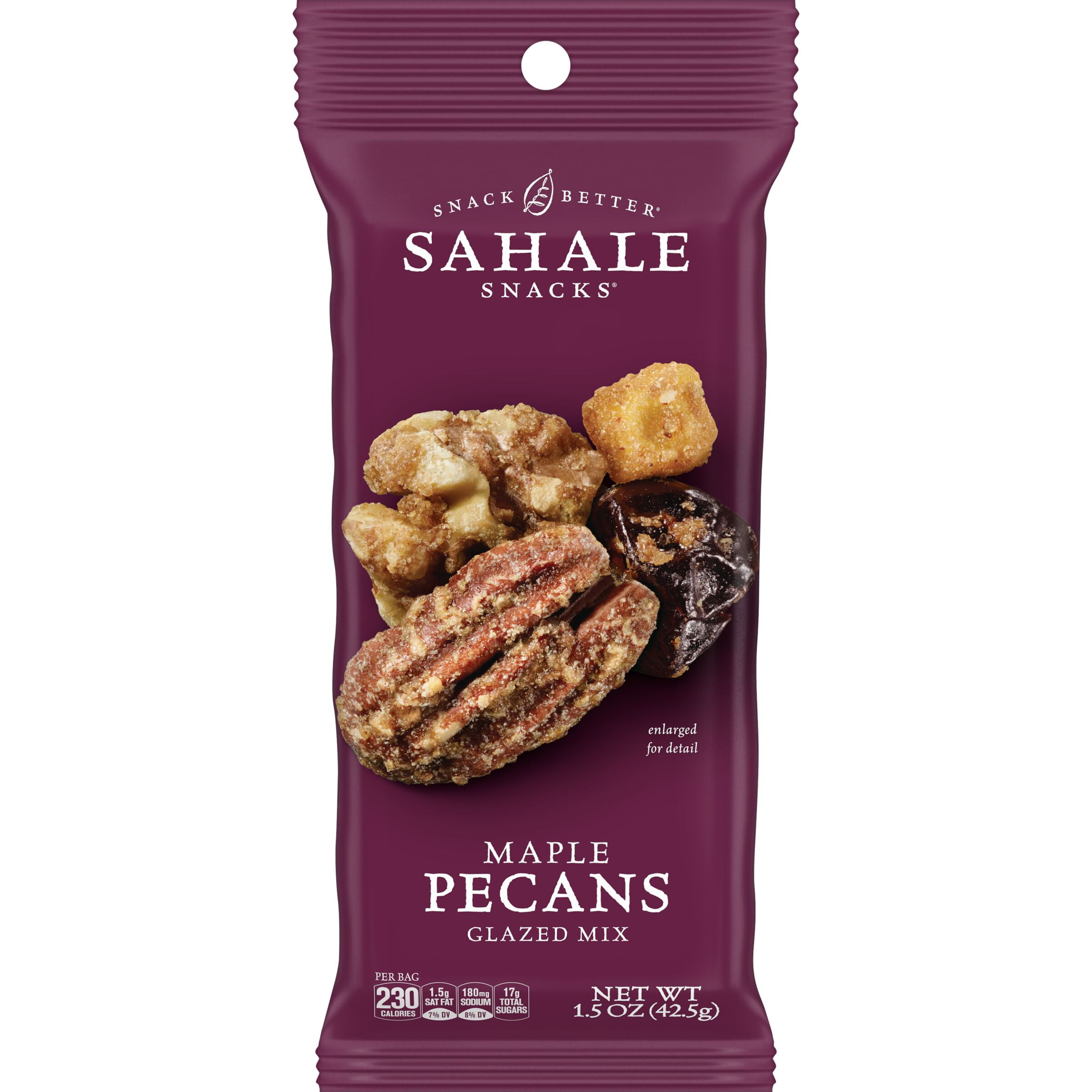 (2 pack) Sahale Snacks Glazed Mix of Maple Pecans, 1.5oz Pouch – Sweet & Nutty Snack Blend, Gluten-Free, Non-GMO